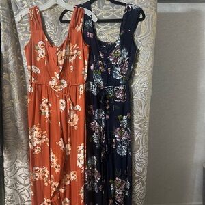🌸 🌸 B.O.G. Collections Floral Jumpsuits – XS – Set of 2 🌸 🌸